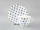 Чашка с блюдцем чайная форма Весенняя рисунок Polka dot арт. 81.28727.00.1, 
