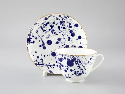 Чашка с блюдцем чайная форма Весенняя рисунок Splash арт. 81.29650.00.1, 