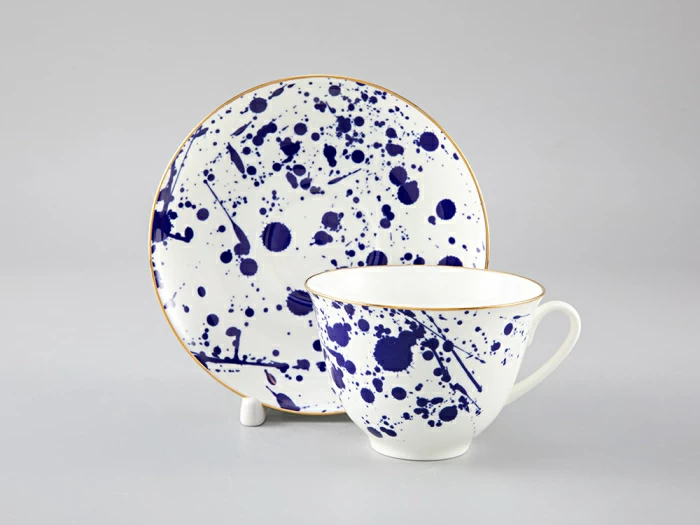 Чашка с блюдцем чайная форма Весенняя рисунок Splash арт. 81.29650.00.1, 