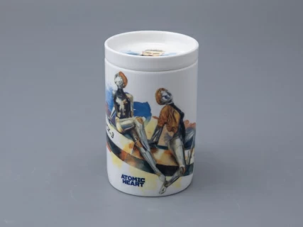 Бокал с блюдцем и крышкой 400мл в подарочной упаковке, форма Топ, рисунок Atomic Heart 2, арт 81.34449.00.1, 