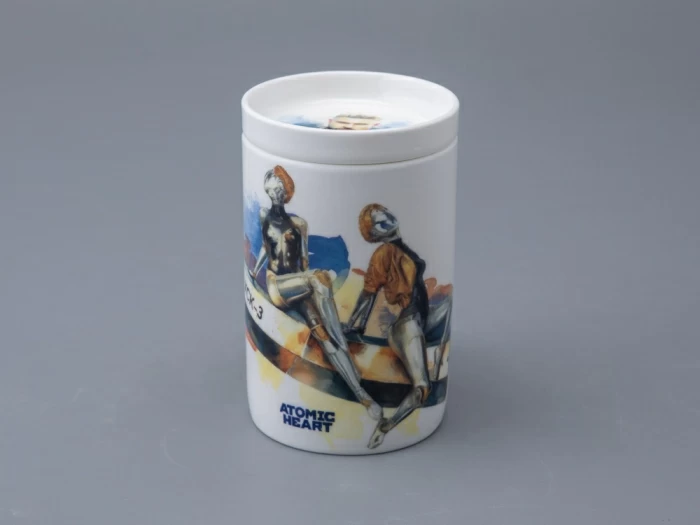 Бокал с блюдцем и крышкой 400мл в подарочной упаковке, форма Топ, рисунок Atomic Heart 2, арт 81.34449.00.1, 