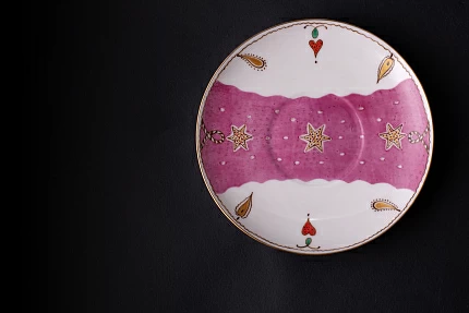 Чашка с блюдцем кофейная, форма Ландыш, рисунок Елочка, арт 61.21045.00.1