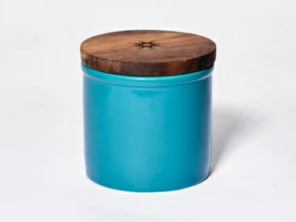 Набор банок 80 мм с деревянной крышкой (3 предмета), в подарочной упаковке, форма Стандартная, рисунок Календа, арт 42.00071.00.1, 