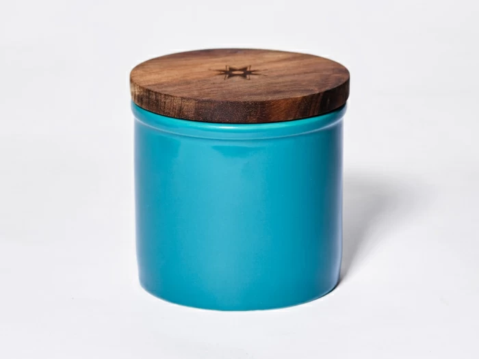 Набор банок 80 мм с деревянной крышкой (3 предмета), в подарочной упаковке, форма Стандартная, рисунок Календа, арт 42.00071.00.1, 