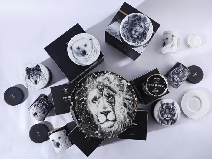 Шкатулка в подарочной упаковке, форма Идиллия, рисунок Тотем. Лев арт. 81.31592.00.1, 