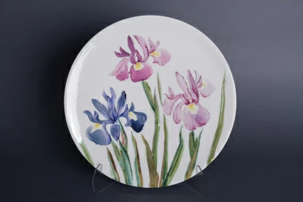 Блюдо декоративное 350 Круглая Ирисы  арт. 60.06529.00.1, 