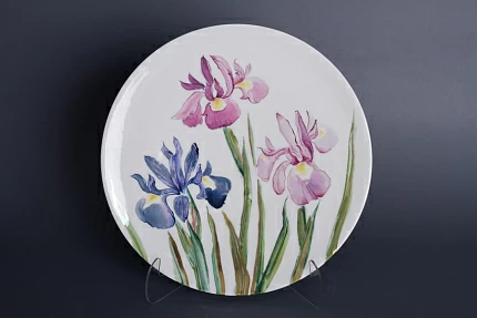Блюдо декоративное 350 Круглая Ирисы  арт. 60.06529.00.1