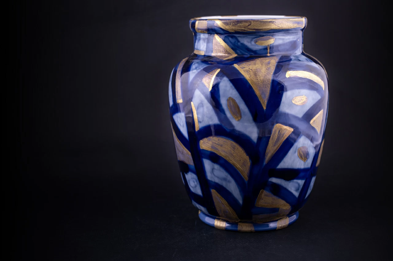 Ваза Синие тени на форме Китайская среднего размера, арт 60.04645.00.1, 