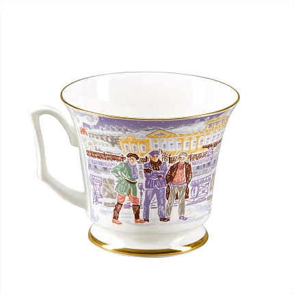 Сервиз чайный форма Юлия рисунок Серебряные коньки, 6 персон 14 предметов арт. 81.29098.00.1