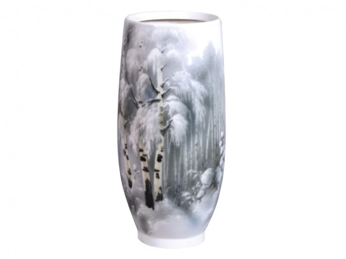 Ваза декоративная форма Карелия рисунок Зимние березы арт. 80.04734.00.1, 