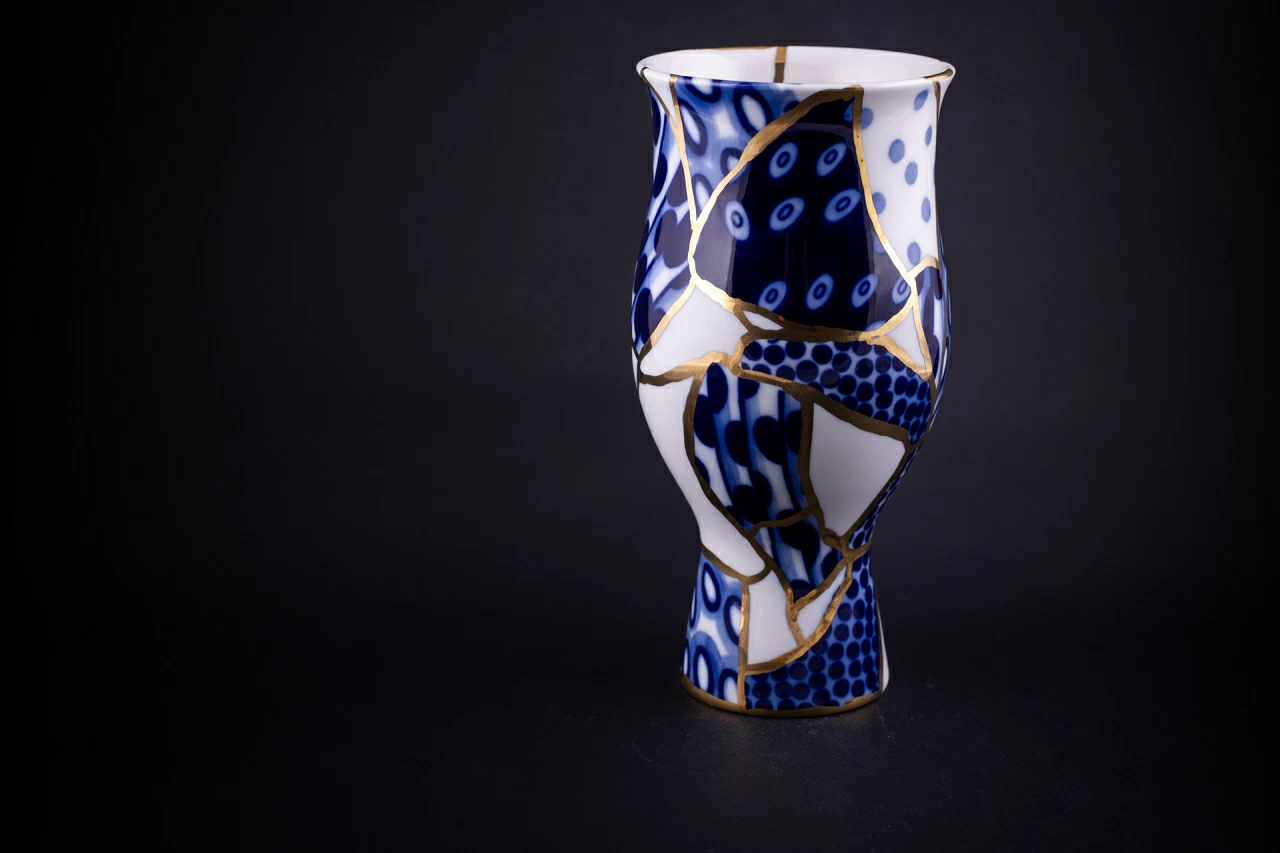 Ваза Байкальский Лёд на форме Цветок, арт 60.21785.00.1, 