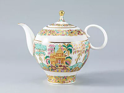 Сервиз чайный Яблочко Пейзажный фриз, 6 персон 20 предметов, арт. 81.21495.00.1