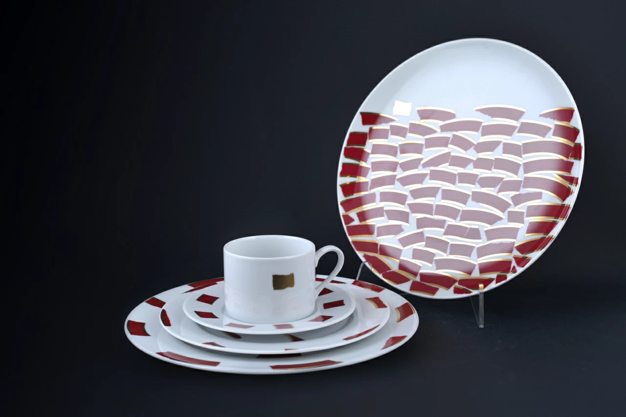 Тарелка 275 мм, Пурпур, на форме Эллипс, арт 60.15808.00.1, 