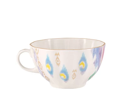 Чашка с блюдцем форма Тюльпан рисунок Перо павлина, арт. 81.27961.00.1