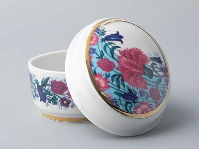 Туалетная коробочка форма Овальная рисунок Вечное лето арт. 80.66147.00.1 Туалетная коробочка форма Овальная рисунок Вечное лето арт. 80.66147.00.1