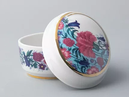 Туалетная коробочка форма Овальная рисунок Вечное лето арт. 80.66147.00.1