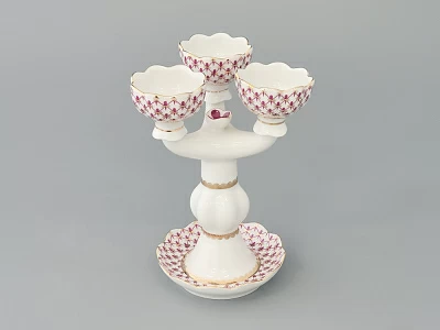 Подсвечник Трехрожковый Тюльпан Сетка-Блюз арт. 80.50232.00.1 Подсвечник Трехрожковый Тюльпан Сетка-Блюз арт. 80.50232.00.1