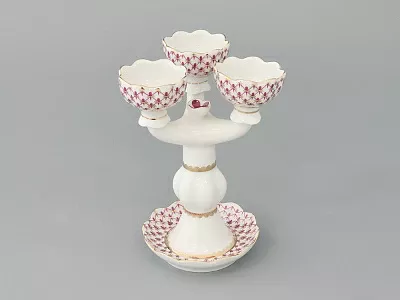 Подсвечник Трехрожковый Тюльпан Сетка-Блюз арт. 80.50232.00.1