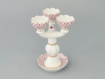 Подсвечник Трехрожковый Тюльпан Сетка-Блюз арт. 80.50232.00.1, 