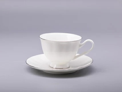 Сервиз чайный форма Нега рисунок Платиновая лента, 6 персон 14 предметов, арт. 81.30715.00.1, 