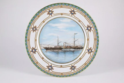 Блюдо круглое 320 форма Европейская-2 рисунок Морская держава. Штандарт, арт. 80.98172.00.1