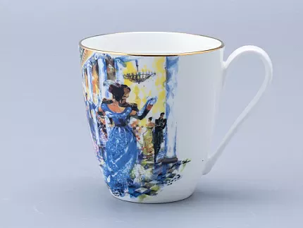 Бокал форма Вариации 450 мл рисунок Бал Пушкинских героев, арт 80.69999.00.1