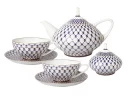 Сервиз чайный форма Купольная рисунок Кобальтовая сетка, 6 персон 14 предметов, арт. 81.21513.00.1, 