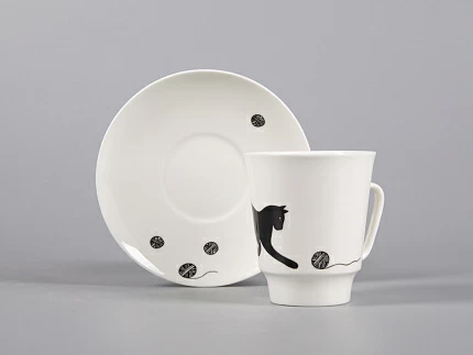 Чашка с блюдцем кофейная 165 мл форма Майская рисунок Веселый клубочек арт. 81.30659.00.1 Чашка с блюдцем кофейная 165 мл форма Майская рисунок Веселый клубочек арт. 81.30659.00.1