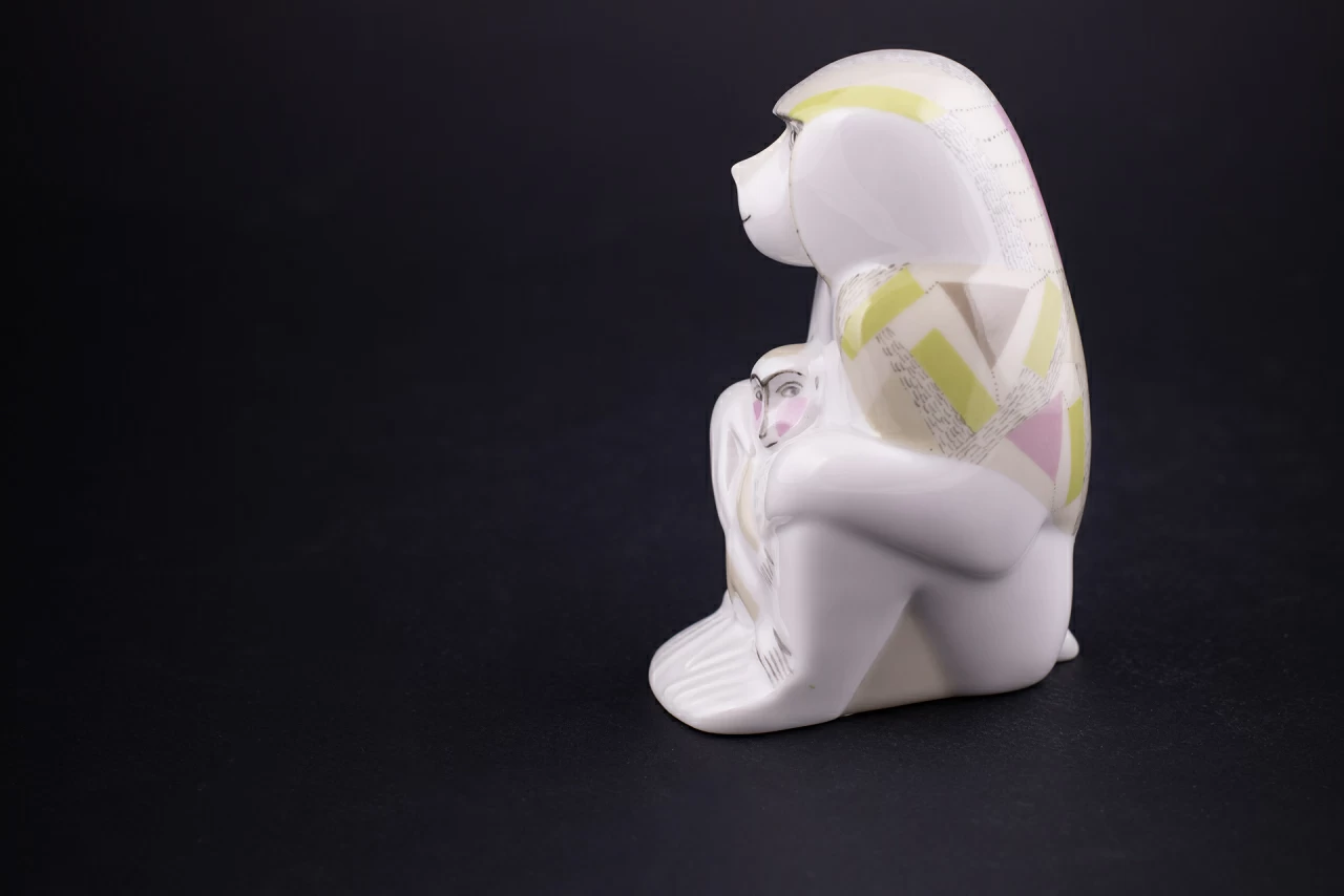 Скульптура Павиан с детенышем, Папа павиан, арт 62.09308.00.1, 