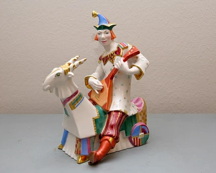 Скульптура Скоморох на козе Скоморох на козе арт. 62.01617.00.5 Скульптура Скоморох на козе Скоморох на козе арт. 62.01617.00.5