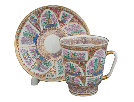 Чашка с блюдцем кофейная 165 мл форма Майская рисунок Нежные пейзажи арт. 81.10504.00.1