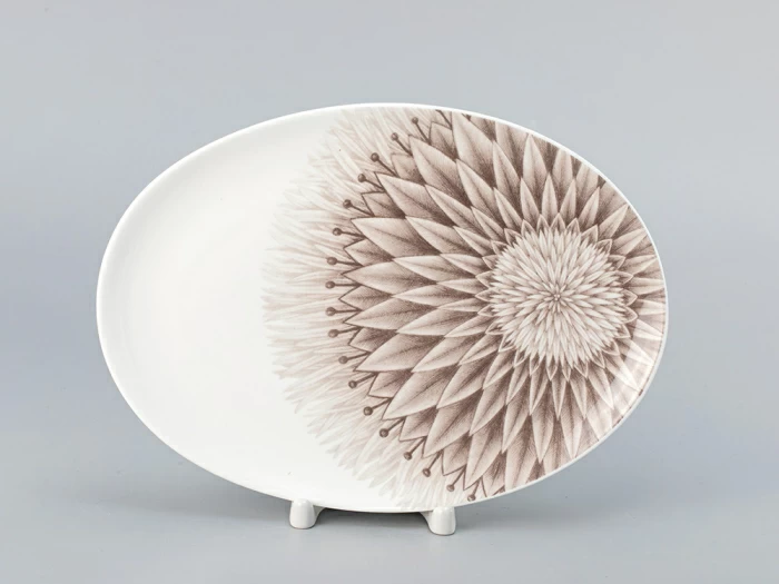 Блюдо овальное 235х170 мм форма Восточная рисунок Aloha Bungalow, арт. 80.40056.00.1, 