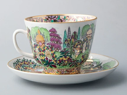 Чашка с блюдцем, форма Подарочная, рисунок Весенний Парк, арт 81.14820.00.1 Чашка с блюдцем, форма Подарочная, рисунок Весенний Парк, арт 81.14820.00.1