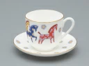 Чашка с блюдцем кофейная форма Ландыш рисунок Год лошади, арт. 81.33974.00.1, 