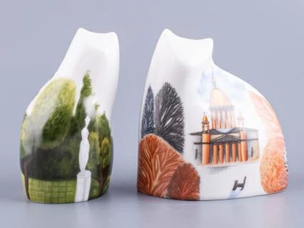 Скульптура Кот идущий, рисунок Осень в городе, арт 82.88384.00.1, 