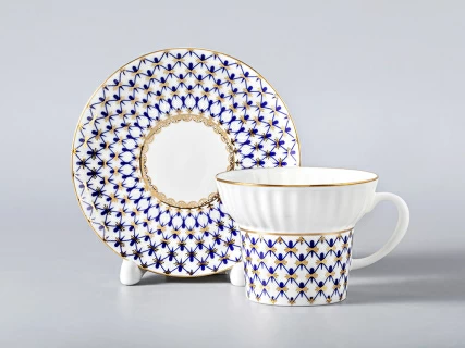 Сервиз чайный Волна Кобальтовая сетка, 6 персон 20 предметов, арт. 81.20893.00.1, 
