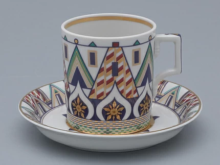 Чашка с блюдцем чайная, форма Гербовая, рисунок Великая Русь 1, арт. 81.31999.00.1 Чашка с блюдцем чайная, форма Гербовая, рисунок Великая Русь 1, арт. 81.31999.00.1