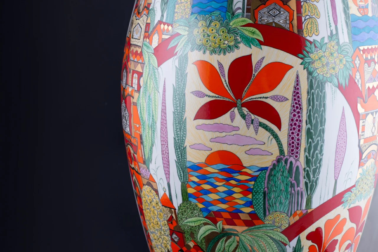 Ваза Экзотические фантазии на форме Молодежная, большой размер, арт 80.62387.00.1, 