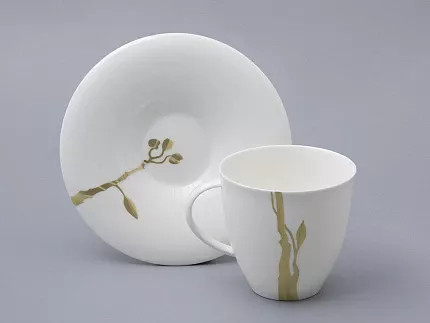 Чашка с блюдцем чайная форма Оливия рисунок Лидия арт. 81.31431.00.1