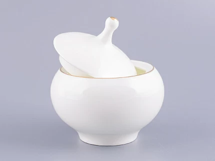 Сахарница форма Яблочко Золотой кант арт. 80.04411.00.1