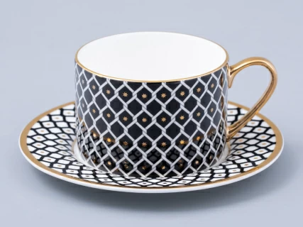 Чашка с блюдцем 250 мл форма Идиллия рисунок Неро арт. 81.31117.00.1, 