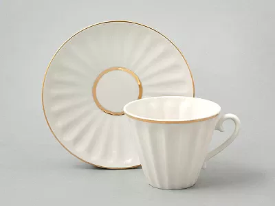 Чашка с блюдцем чайная 235 мл форма Лучистая рисунок Белоснежка арт. 81.14514.00.1