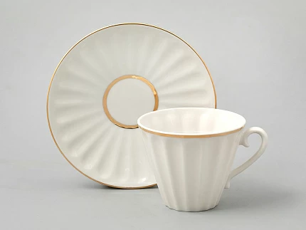 Чашка с блюдцем чайная 235 мл форма Лучистая рисунок Белоснежка арт. 81.14514.00.1