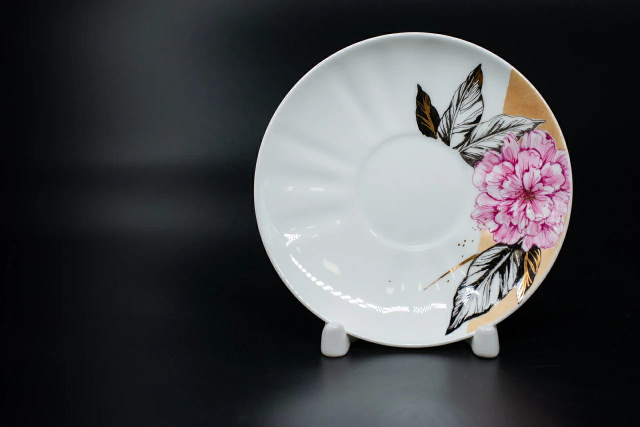 Чашка с блюдцем Желтая Роза, на форме Гвоздика, арт 61.20992.00.1, 