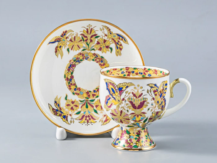 Сервиз кофейный, форма Классическая-2, рисунок Золотые бабочки, 6 персон 20 предметов  арт. 81.13777.00.1, 