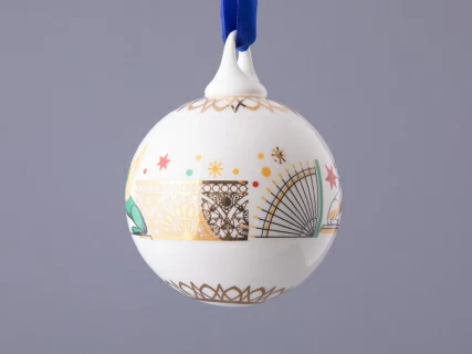 Подарочный набор Ёлочных украшений, форма Шар с петелькой, рисунок Рождественский Петербург, арт. 81.32760.00.1, 