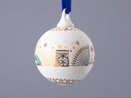 Подарочный набор Ёлочных украшений, форма Шар с петелькой, рисунок Рождественский Петербург, арт. 81.32760.00.1 Подарочный набор Ёлочных украшений, форма Шар с петелькой, рисунок Рождественский Петербург, арт. 81.32760.00.1