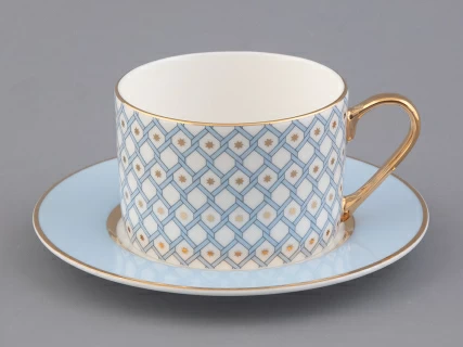 Чашка с блюдцем 250 мл форма Идиллия рисунок Азур 1 арт. 81.26828.00.1, 
