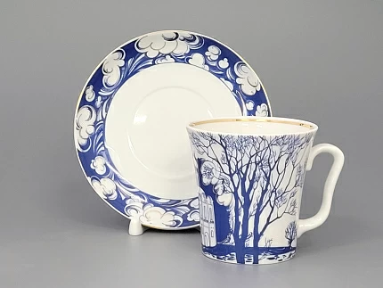 Бокал с блюдцем Ленинградский На Нерли 360 мл арт. 81.10491.00.1