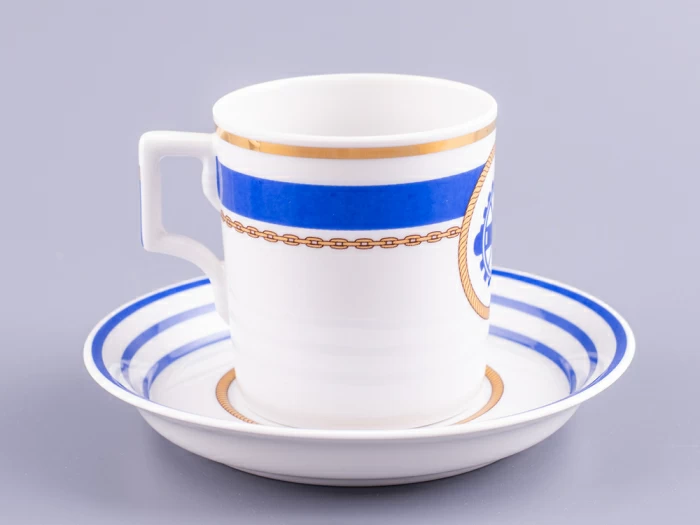 Чашка с блюдцем чайная 220 мл форма Гербовая рисунок Кают-компания № 2 арт. 81.24031.00.1, 